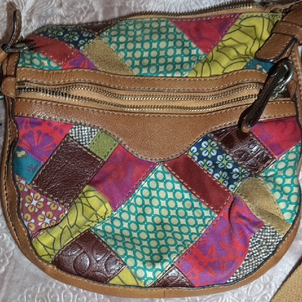Fossil Multicolor Patchwork Crossbody Bag - image 6
